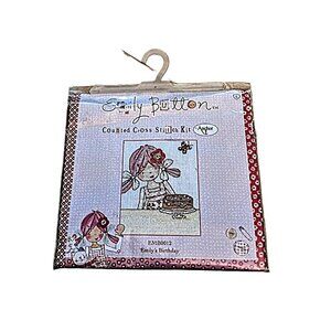Emily Button Counted Cross Stitch Kit, 4-1/4 by 3-1/4-Inch, Emily's Birthday